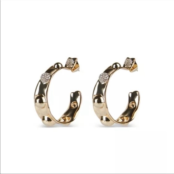 Alexis Bittar- Pave Studded Hoop Earrings - Picture 2 of 11